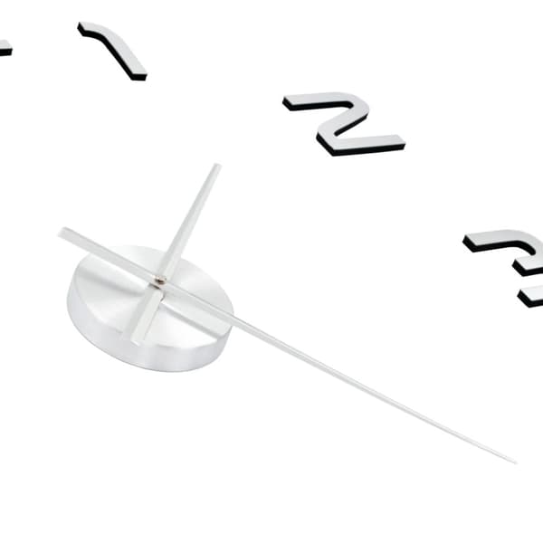 vidaXL 3D-vægur moderne design 100 cm XXL sølvfarvet