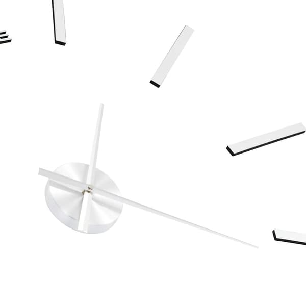 vidaXL 3D-vægur moderne design 100 cm XXL sølvfarvet