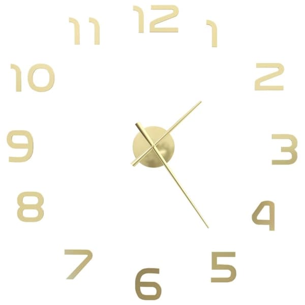 vidaXL Väggklocka 3D modern design 100 cm XXL guld