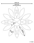 Miniatyrbillede 3 af 5: Vægur Brun Jernramme blomst Form Design Romertal Rund 55 cm Moderne Stil