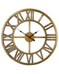 Miniatyrbillede 1 af 5: Vægur Guld Jern Stel Klassisk Design Romertal Runde 61 cm