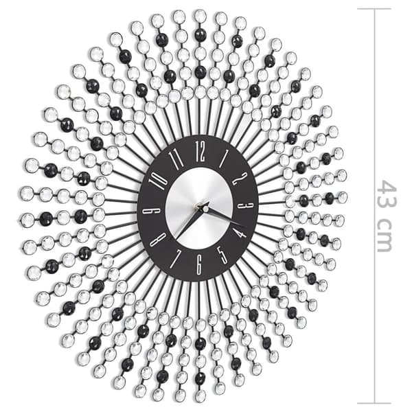 vidaXL vægur metal 43 cm sort