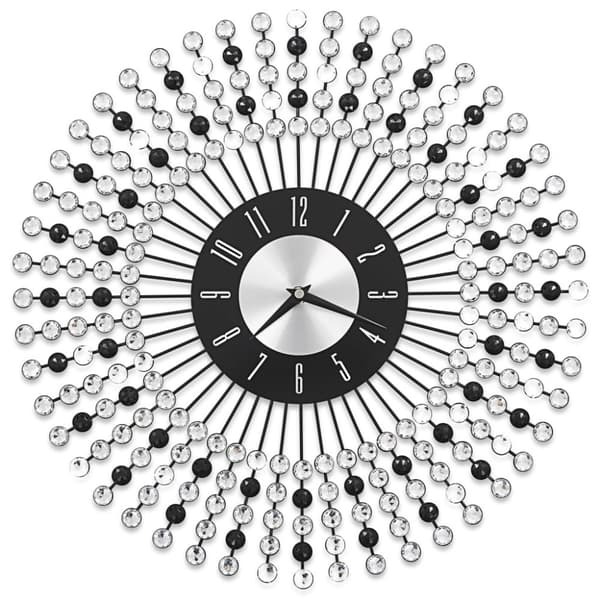 vidaXL vægur metal 43 cm sort