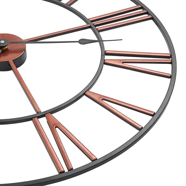 vidaXL vægur 58 cm metal rød