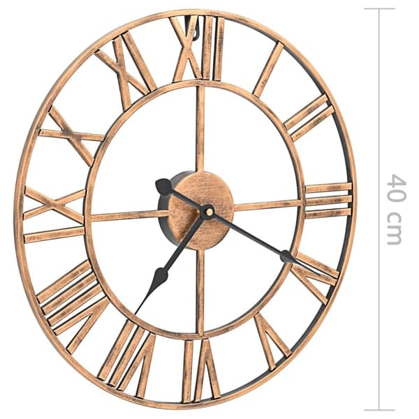 vidaXL Seinäkello metalli 40 cm kultainen