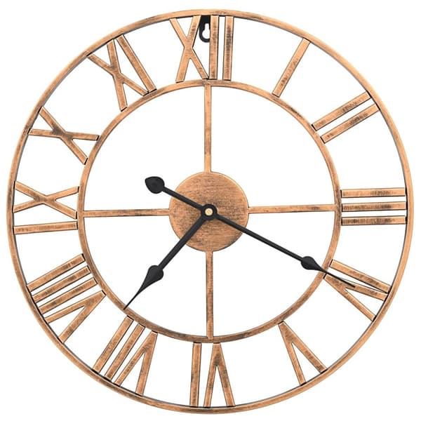 vidaXL Seinäkello metalli 40 cm kultainen