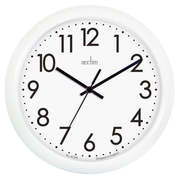 Acctim Abingdon Plastic Wall Clock Black/White One Size