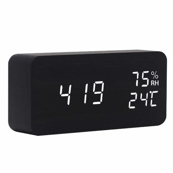 INF Digital LED vækkeur - sort 1502