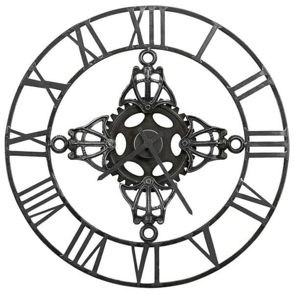 vidaXL Väggklocka silver 78 cm metall