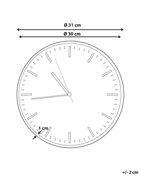 Vægur Grå Lyst Træ ø 31 cm Dekorativ Rund Ur til Væg Industriel Boho Beton Design Granit Effekt Køkkenur Stue Børneværelse Tilbehør