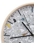 Miniatyrbild 5 av 5: Väggklocka Grå Järn Vintage Design Granit Effekt Rund 31 cm