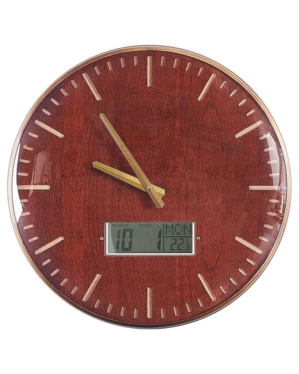Väggklocka Flerfärgad Distressed Järnram Fläkt Design Rund 60 cm