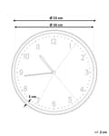 Miniatyrbillede 3 af 5: Vægur Grå Sort Metal ø 33 cm Dekorativt Rundt Mønstret Køkkenur i Industriel Design Skandinavisk Stueur til Soveværelse Børneværelse Tilbehør