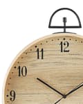 Miniatyrbild 5 av 5: Väggklocka MDF Ljust Trä Vintage Design Träeffekt Rund 40 cm