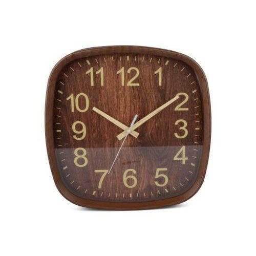 Klocka Trälook brun 30 cm