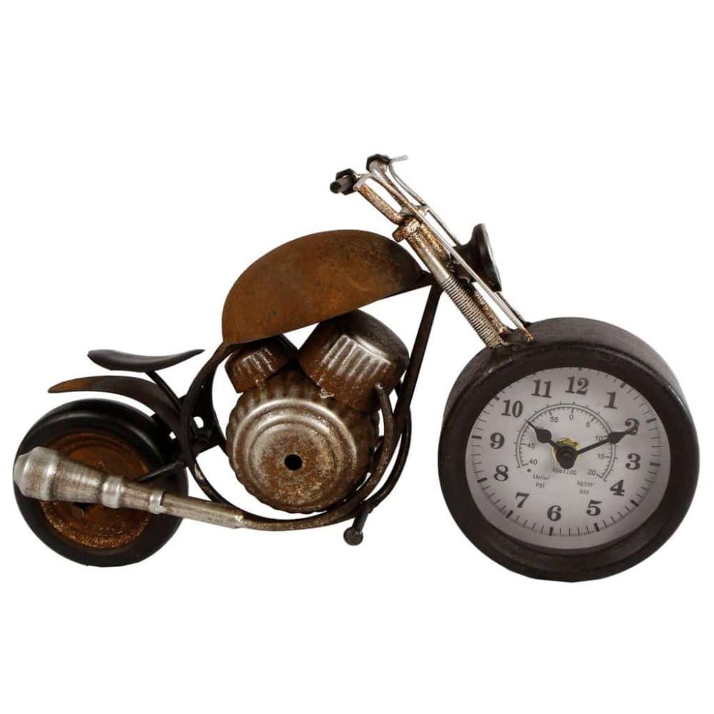 Gifts Amsterdam Bordsklocka Motor metall brun 35x13x17,5cm