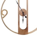Miniatyrbillede 6 af 6: Vægur Brun Lyst Træ MDF og Guld Jern ø 50 cm Dekorativ Rundt Ur til Væg Uden Tal Rustik Interiør Køkken Soveværelse Stue Tilbehør