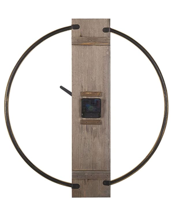 Väggklocka Guld Rund 47 cm Trä Handgjort Ansikte Glam Rustik Minimalistisk