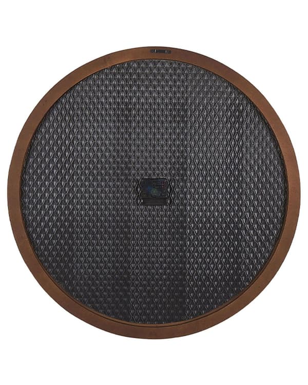 Vægur Mørk Træ med Sort Hvid ø 60 cm Stort Rundt Stueur til Væggen Antik Rustikt Design Retro Moderne Tilbehør Boligindretning Entré