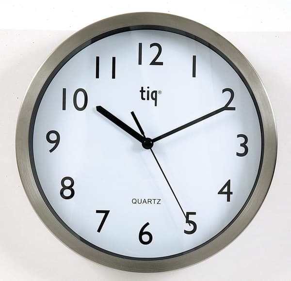 Väggur TIQ Ø25cm aluminium
