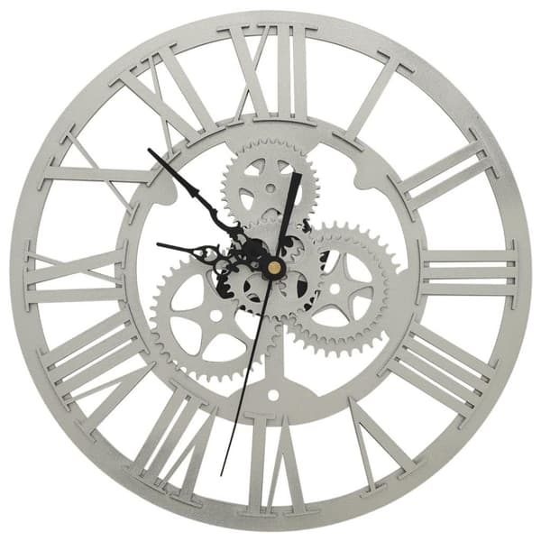 vidaXL Veggklokke sølv 30 cm akryl