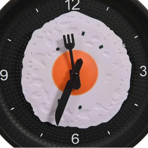vidaXL 325164 Wall Clock with Fried Egg Pan Design 18,8 cm
