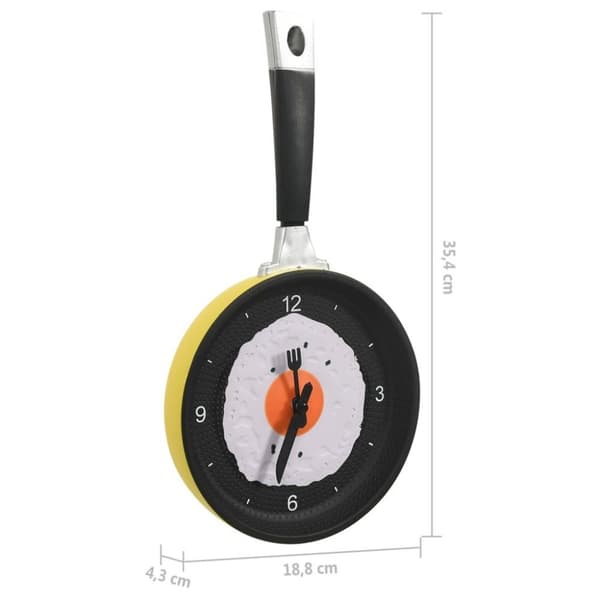 vidaXL 325164  Wall Clock with Fried Egg Pan Design 18,8 cm