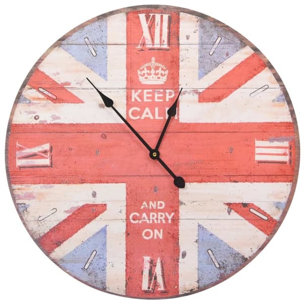 vidaXL Veggklokke vintage UK 60 cm