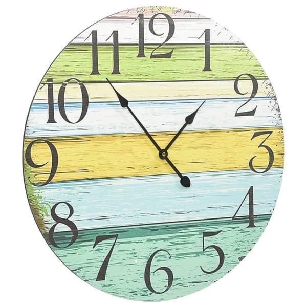 vidaXL Veggklokke flerfarget 60 cm MDF