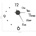 Miniatyrbillede 5 af 5: vidaXL 325153  3D Wall Clock Modern Design Black 100 cm XXL
