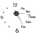 Miniatyrbillede 2 af 5: vidaXL 325153  3D Wall Clock Modern Design Black 100 cm XXL