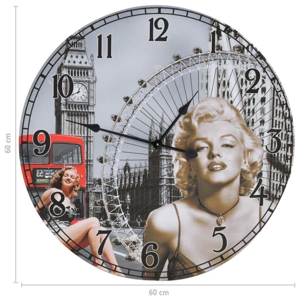 vidaXL Veggklokke vintage 60 cm