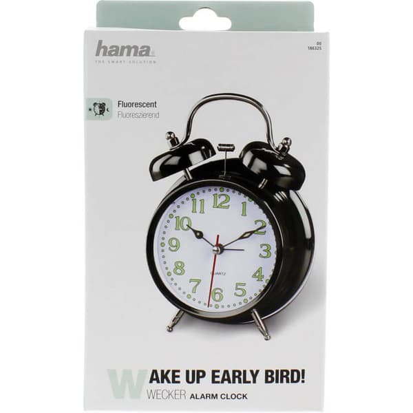 HAMA Väckarklocka Nostalgi Svart