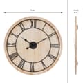 Pikkukuva 4 / 5: ECD Germany Suuri seinäkello Ø 76 cm kierros roomalaisilla numeroilla, koristeellinen kello MDF puu ja metalli, mäntyoptiikka, suunnittelu kello