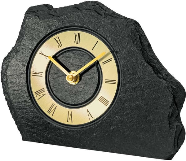 Table Clock AMS 1105, Quartz, Black, Analogue, Rustic