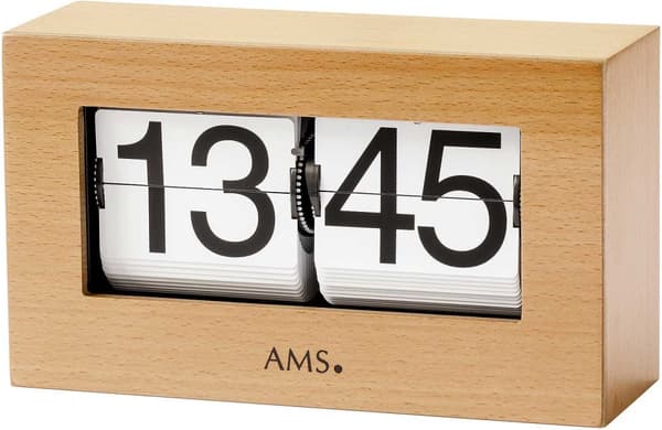 Table Clock AMS 1175/18, Quartz, Brown, Digital, Modern