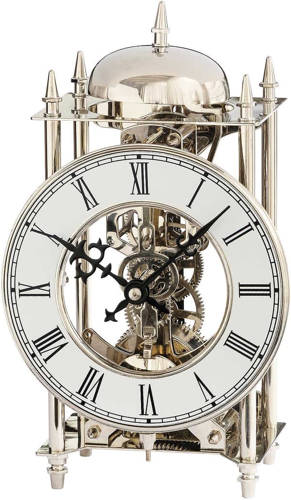 Table Clock AMS 1184, Mechanical, Silver, Analogue, Classic