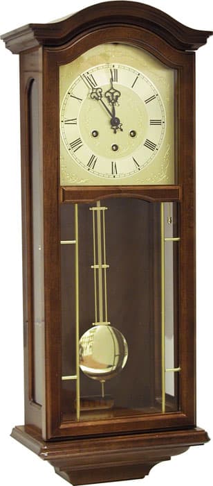 Wall Clock AMS 2651/1, Mechanical, Brown, Analogue, Classic