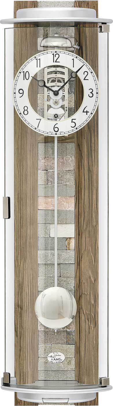 Wall Clock AMS 2716, Mechanical, Transparent, Analogue, Modern