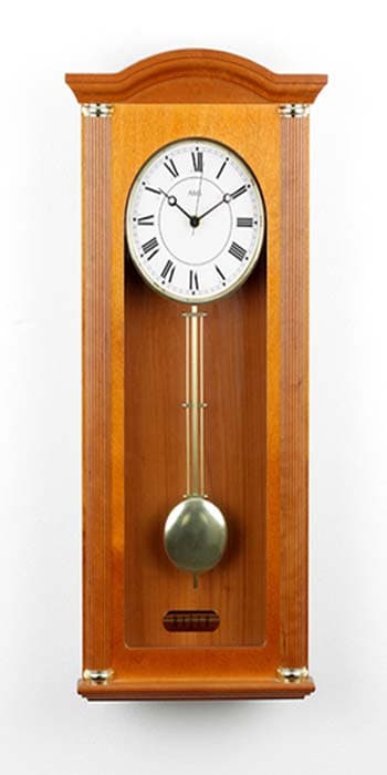 Wall Clock AMS 5014/9, Quartz, White, Analogue, Classic