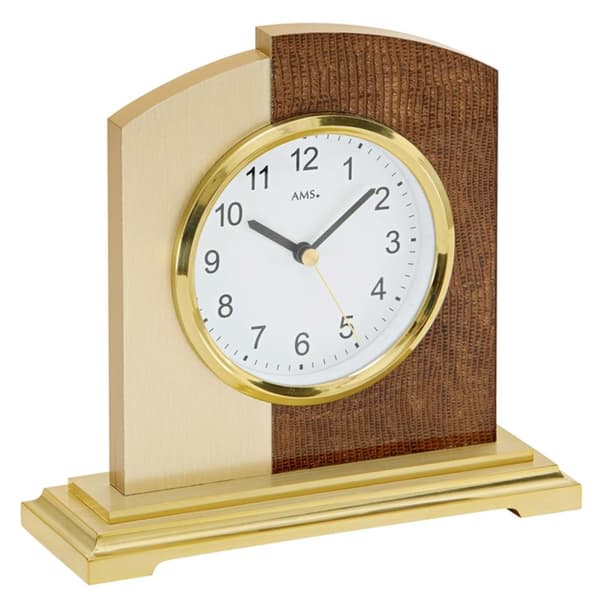 Table Clock AMS 5145, Quartz, White, Analogue, Modern