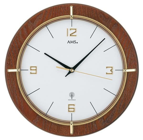 Wall Clock AMS 5832, Quartz, White, Analogue, Classic