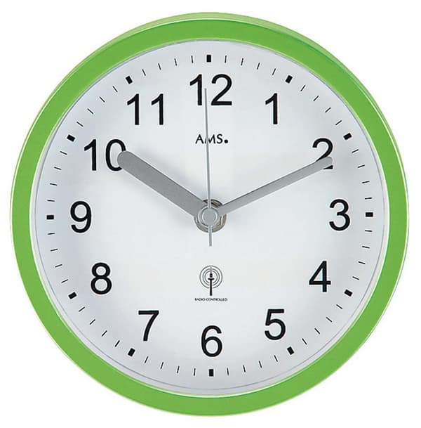 Wall Clock AMS 5922, Quartz, White, Analogue, Modern