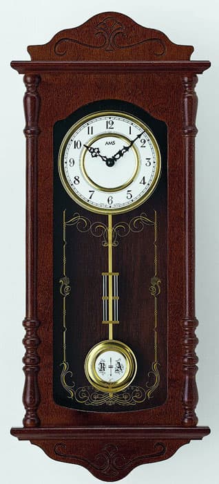 Wall Clock AMS 7013/1, Quartz, White, Analogue, Classic