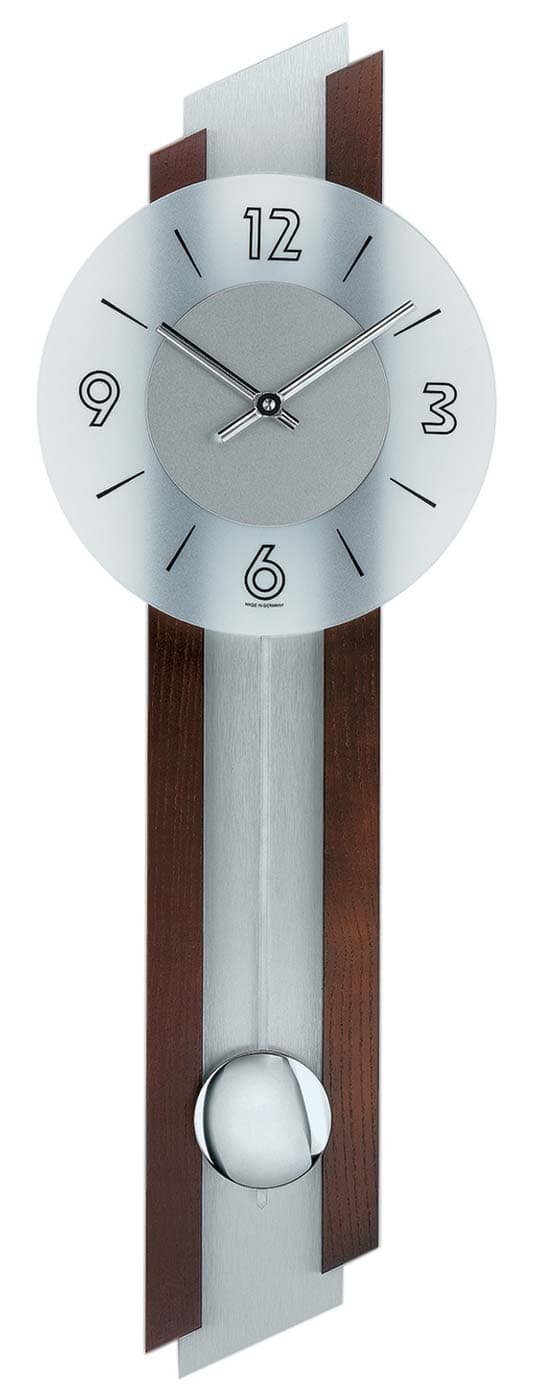 Wall Clock AMS 7207/1, Quartz, Grey, Analogue, Modern