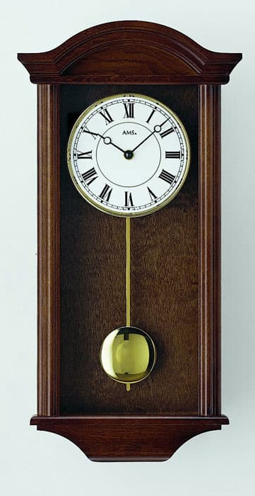 Wall Clock AMS 990/1, Quartz, White, Analogue, Classic