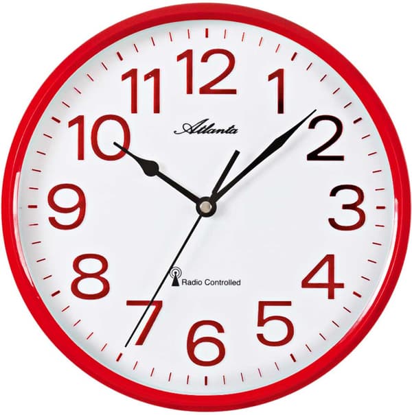 Wall Clock Atlanta 4378/1, Quartz, White, Analogue, Modern