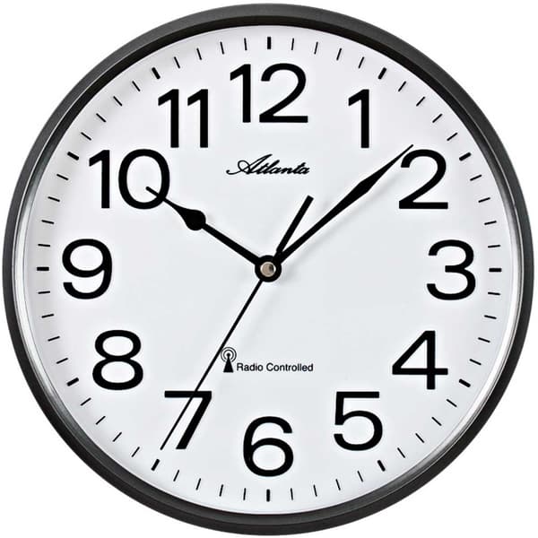 Wall Clock Atlanta 4378/4, Quartz, White, Analogue, Modern