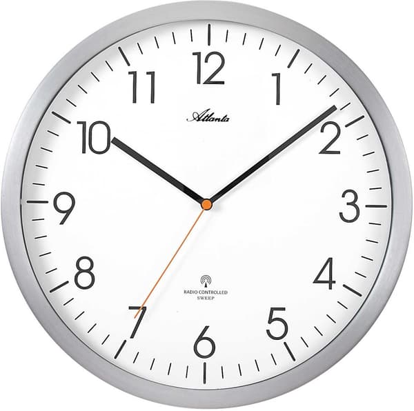 Wall Clock Atlanta 4382/4, Quartz, White, Analogue, Modern