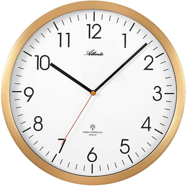 Wall Clock Atlanta 4382/9, Quartz, White, Analogue, Modern
